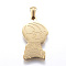Ion Plating(IP) 304 Stainless Steel Pendants, Boy, Golden, 25x14.5x2mm, Hole: 3x6mm
