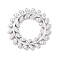 Non-Tarnish 304 Stainless Steel Linking Rings, Leaf Wreath, Stainless Steel Color, 22x1.5mm, Inner Diameter: 10mm