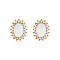Stainless Steel Oval Cat Eye Stud Earrings for Women