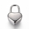 Tarnish Resistant 304 Stainless Steel Pendants, Heart Lock, Stainless Steel Color, 16x10.5x6mm, Hole: 6.5mm