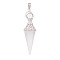 Natural Quartz Crystal Pendants, Cone, 61mm