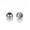 Tarnish Resistant 201 Stainless Steel Beads, Round, Stainless Steel Color, 5x4mm, Hole: 2.2mm