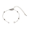 Handmade Brass Satellite Chain Bracelets Making Accessories, with 304 Stainless Steel Lobster Claw Clasp, Platinum, 15x0.15cm