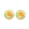 Ocean Theme Flat Round Resin Cabochons, Starfish, 33.5~34.5x9~11.5mm