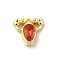 Alloy Rhinestone Pendants, Sea Creatures Charms, Shrimp, 10x11x3mm, Hole: 1.2mm