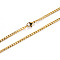 Men's PVD Vacuum Plating 304 Stainless Steel Cuban Link Chain Necklace, with Lobster Claw Clasp, Real 18K Gold Plated, 19.68 inch(50cm), Link: 4.5x3x0.8mm