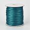 Eco-Friendly Korean Waxed Polyester Cord, Teal, 3mm, about 41.01~41.56 Yards(37.5~38m)/Roll