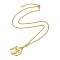 304 Stainless Steel Macrame Pouch Braided Gemstone Holder, Adjustable Pendant Necklace Making, with Curb Chains & Lobster Claw Clasp, Golden, 19-7/8 inch(50.5cm)