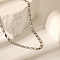 Stylish 304 Stainless Steel Can Tab Chain Necklaces, Stainless Steel Color, 21.65 inch(55cm)