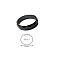 Synthetic Hematite Plain Band Rings, US Size 7(17.3mm)