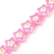 Handmade Lampwork Beads Strands, Hand Drawn Beads, with Enamel, Star, Pearl Pink, 12.5~13x12~12.5x6.5~7mm, Hole: 1.2mm, about 33pcs/strand, 14.61''(37.1cm)