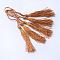 Polyester Tassel Decorations, Pendant Decorations, Peru, 130x6mm, Tassel: 70~90mm