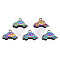 Rainbow Color Alloy Charms, Cadmium Free & Nickel Free & Lead Free, Car, 14x22x9mm, Hole: 2mm