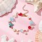 Dyed Synthetic Turquoise Beads Charm Bracelets, with Glass Beads & ABS Plastic Imitation Pearl Round Beads, Starfish, 7-1/8 inch(18.1cm)
