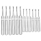 6 Sets 2 Style Stainless Steel Leathercraft Stitching Groover, Edge Beveler, Skiving Leather Craft Carving Tools, Stainless Steel Color, 9.4~11.55x1~1.1x0.2~0.3cm, 2pcs/set, 3 sets/style