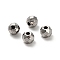 304 Stainless Steel Beads, Round, Diamond Cut, Stainless Steel Color, 4.5x4mm, Hole: 1.4mm