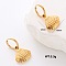Stainless Steel Shell Shape Hoop Earrings, Golden, 12x16mm