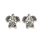 Tibetan Style Alloy Beads, Cadmium Free & Lead Free, Tortoises, Antique Silver, 10.5x10.5x3.5mm, Hole: 1mm, about 1333pcs/1000g