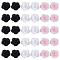 30Pcs 3 Styles 3D Rose Flower Polyester Computerized Embroidered Ornament Accessories, for Costume, Hat, Bag, Mixed Color, 30~33x30~31x8~11.5mm, 10pcs/style