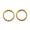 304 Stainless Steel Jump Rings, Open Jump Rings, Twisted, Round Ring, Real 18K Gold Plated, 10x1mm, 18 Gauge, Inner Diameter: 8mm