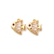 Brass Micro Pave Cubic Zirconia Pendants, Fish Charms, Long-Lasting Plated, Nickel Free, Real 18K Gold Plated, 12x10.5x3.5mm, Hole: 1mm