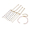 PVD Vacuum Plating 304 Stainless Steel Link Chain Bracelet Making, with Enamel, Lobster Claw Clasps & Chain Extender & Jump Rings, Mixed Color, Mixed Color, 6-3/8 inch(16.2cm)