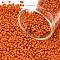 TOHO Round Seed Beads, Japanese Seed Beads, (2611F) Semi Glazed Orange, 15/0, 1.5mm, Hole: 0.7mm, about 15000pcs/50g