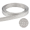 Stainless Steel Braided Tape, Flat Wire, Stainless Steel Color, 14mm, about 13.12 Feet(4m)/Bag