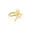 Brass Open Adjustable Rings Base, Twist Filigree Finger Rings Setting Stackable Flower Ring Pad for Women Stone Glass Cabochons Rhinestones Ring Making, Golden, US Size 7 3/4(17.9mm)