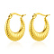 European Style Heart Stud Earrings Gold Plated Stainless Steel Women's Jewelry, Ring, Golden