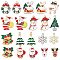 SUNNYCLUE 1 Box 40Pcs 20 Style Christmas Tree Charms Xmas Charms Winter Charm Bulk Bell Santa Claus Charm for Jewelry Making Charms DIY Earrings Bracelet Necklace Craft Christmas Party Decor Supplies
