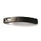 304 Stainless Steel Connector Charms, Curved Rectangle Links with Hollow Heart, Gunmetal, 38.5x6x1.5mm, Hole: 1.4mm