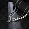 Barrel Bead Pendant Necklaces, Stainless Steel Double Layer Necklaces