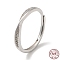 Anti-Tarnish Rhodium Plated 925 Sterling Silver Micro Pave Clear Cubic Zirconia Adjustable Rings for Women, Platinum, US Size 6(16.5mm)