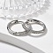 Brass Micro Pave Cubic Zirconia Huggie Hoop Earrings, Long-Lasting Plated, Ring, Clear, Real Platinum Plated, 20x2.5mm, Pin: 0.8mm