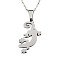 Non-Tarnish 201 Stainless Steel Pendants Necklaces, with Cable Chains and Lobster Claw Clasps, Gecko, Stainless Steel Color, 17.71 inch(45cm), 1.5mm