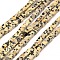 Natural Dalmatian Jasper Bead Strands, Cube, 4x4x4mm, Hole: 1mm, about 94~100pcs/strand, 15.7 inch