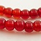 6mm Red Round Glass Spacer Beads Strands, about 6mm in diameter, hole: 1mm, about 50pcs/strand, 13 inch