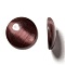 Cat Eye Glass Cabochons, Half Round/Dome, Dark Violet, about 12mm in diameter, 3mm thick