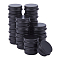 DICOSMETIC 20Pcs 0.51 Ounce Round Aluminium Tin Cans Black Screw Lid Empty Round Tin 15ml Refillable Metal Storage Tin Jars for Small Items Home Storage