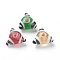 Handmade Bumpy Lampwork Beads, Irregular, Eye, Colorful, 9.5~10.5x9.5~10.5x5.5~6mm, Hole: 2mm, about 65pcs/strand, 14.17''(36cm)