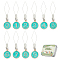 NBEADS 20 Pcs Numbers Needles Threader, 304 Stainless Steel Wire Loop DIY Needle Threader Hand Machine Sewing Tool Sewing Thread DIY Tools with Alloy Pendants and Box for Sewing Crafting