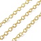 Brass Cable Chains, Soldered, Cadmium Free & Nickel Free & Lead Free, with Spool, Real 18K Gold Plated, 3.5x3x1mm