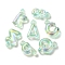 UV Plating Rainbow Iridescent Acrylic Pendants, Letters, Aquamarine, 25~26x14~22.5x8mm, Hole: 3.5mm