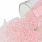 TOHO Round Seed Beads, Japanese Seed Beads, (171L) Dyed Light Pink Transparent Rainbow, 15/0, 1.5mm, Hole: 0.7mm, about 3000pcs/10g
