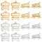 16Pcs 4 Styles 201 Stainless Steel Pendants, Laser Cut, Crane & Truck, Golden & Stainless Steel Color, 11.5~16.5x16~16.5x1mm, Hole: 1.4~4mm, 4pcs/style