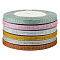 Glitter Metallic Ribbon, Sparkle Ribbon, with Silver Metallic Cords, Valentine's Day Gifts Boxes Packages, Mixed Color, 1/4 inch(6mm), about 25yards/roll, 6rolls/set