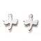 Non-Tarnish 201 Stainless Steel Charms, Laser Cut, Dragonfly, Stainless Steel Color, 12x10.5x0.5mm, Hole: 1.4mm