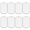 8Pcs 304 Stainless Steel Pendants, Rectangle, Stamping Blank Tag, Stainless Steel Color, 35x19.5x1mm, Hole: 3mm