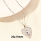 Stainless Steel Heart-shaped Necklace Jewelry DIY Accessories,PVD Vacuum Plating, Stainless Steel Color, 15.75 inch(40cm)